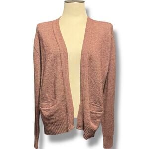 VINTAGE Campus Wool Sweater Marbled Heather Mauve Large